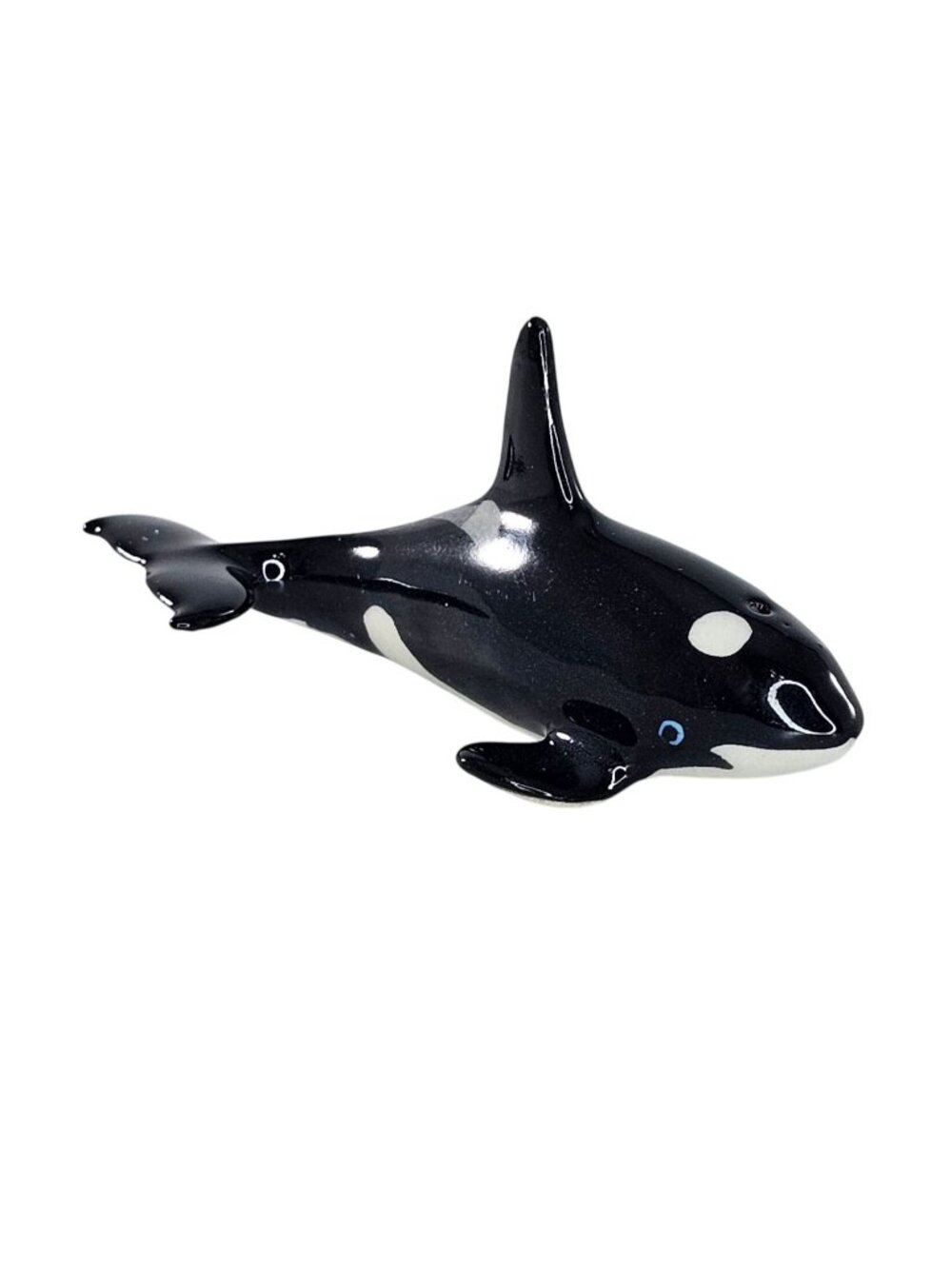 Klima Porcelain Killer Whale Orca Swimming Miniature Figurine Collectible Ocean